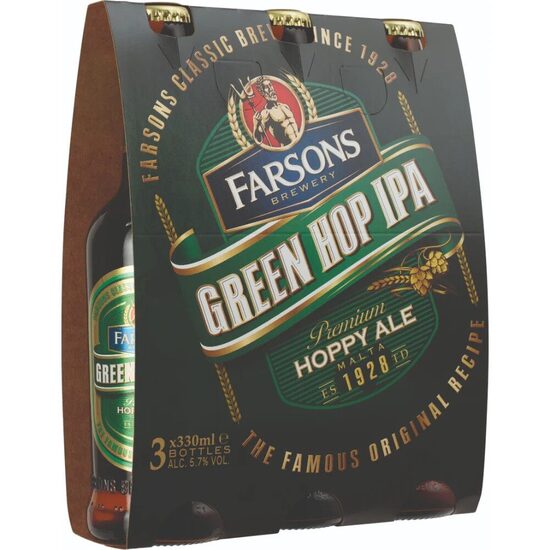 Farsons Green Hop IPA 33cl x 3 Pack (Price incl. BCRS)